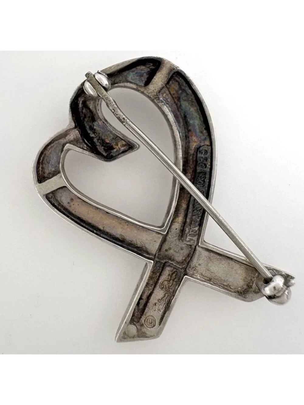 Tiffany & Co Loving Heart Brooch 925 Sterling Silver